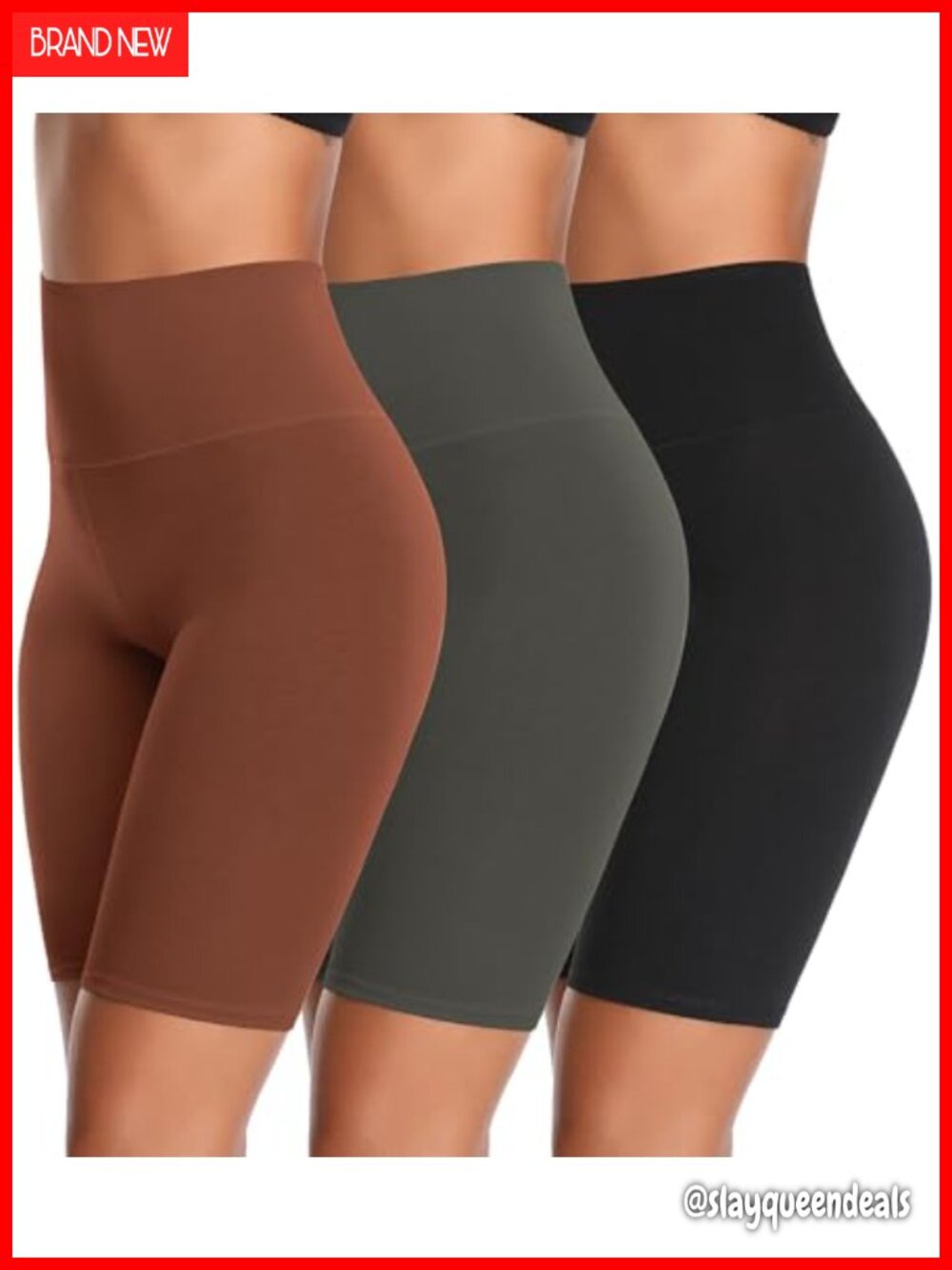 High Waisted Cotton Biker Shorts Anti Chafing Long Leg Boy Shorts Yoga Workout
